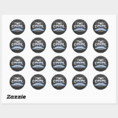 Sticker Rond Deux garçons Cool Chalkboard 2e anniversaire (Feuille)