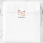Sticker Rond Deux Grands Cupcakes (Sac)