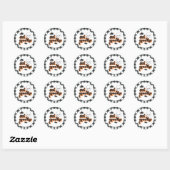Sticker Rond Deux Halloween Éffrayant 2e anniversaire (Feuille)