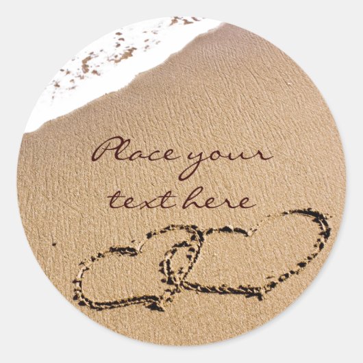 Sticker Rond Deux Hearts (Devant)