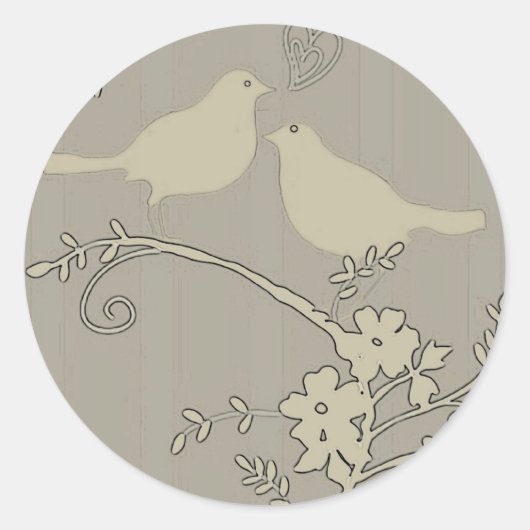 Sticker Rond Deux Inséparables ~ (Devant)