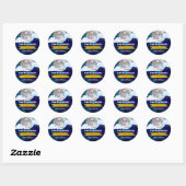 Sticker Rond Deux La Lune 2e Anniversaire (Feuille)