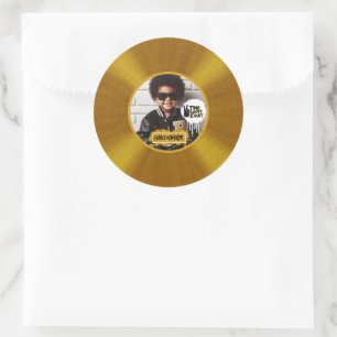 Sticker Rond Deux Legs 2 Quit 2e Anniversaire Gold Record Photo