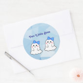 Sticker Rond Deux Lieux Boos Twin Halloween Thème (Enveloppe)