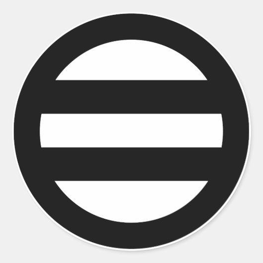 Sticker Rond Deux lignes, encerclées (Devant)