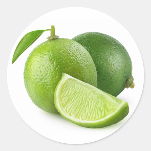 Sticker Rond Deux limes frais (Devant)