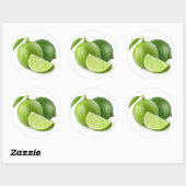 Sticker Rond Deux limes frais (Feuille)