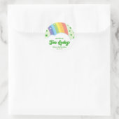 Sticker Rond Deux Lucky Charm Rainbow 2e fête d'anniversaire (Sac)