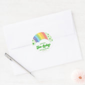 Sticker Rond Deux Lucky Charm Rainbow 2e fête d'anniversaire (Enveloppe)