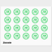 Sticker Rond Deux Lucky St Patrick's Day 2e anniversaire (Feuille)