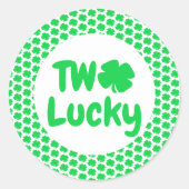 Sticker Rond Deux Lucky St Patrick's Day 2e anniversaire (Devant)
