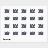 Sticker Rond Deux marins terriers de Skye (Feuille)