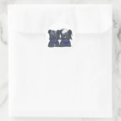 Sticker Rond Deux marins terriers de Skye (Sac)
