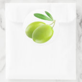Sticker Rond Deux olives vertes (Sac)