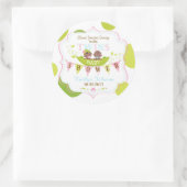 Sticker Rond Deux petits pois dans un pod African Twins Boy Gir (Sac)