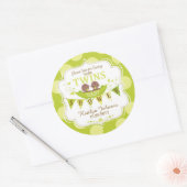 Sticker Rond Deux petits pois dans un pod African Twins Merci É (Enveloppe)