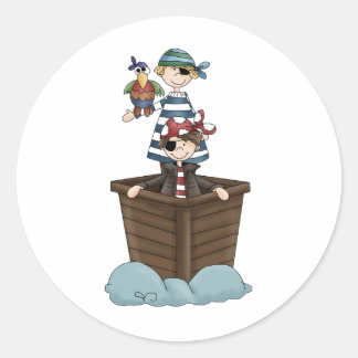 Sticker Rond Deux pirates