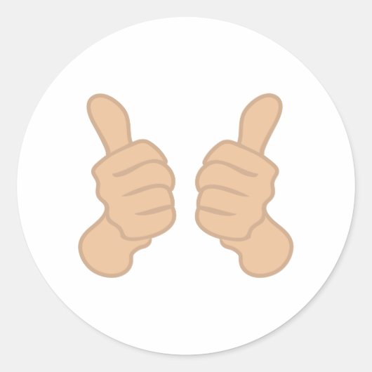 Sticker Rond Deux pouces (Devant)