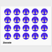 Sticker Rond Deux pouces (Feuille)