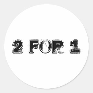 Sticker Rond Deux pour un