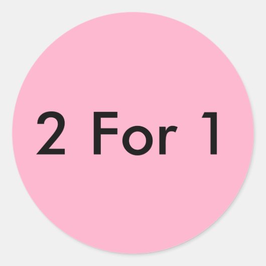 Sticker Rond Deux pour un (Devant)