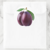 Sticker Rond Deux prunes pourpres (Sac)