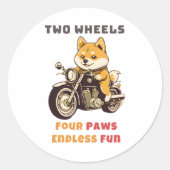 Sticker Rond Deux Roues Quatre Pans Sans Fin Amusement Extérieu (Devant)
