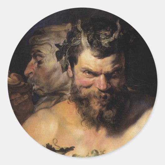Sticker Rond Deux Satyres (Devant)