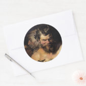 Sticker Rond Deux Satyres (Enveloppe)