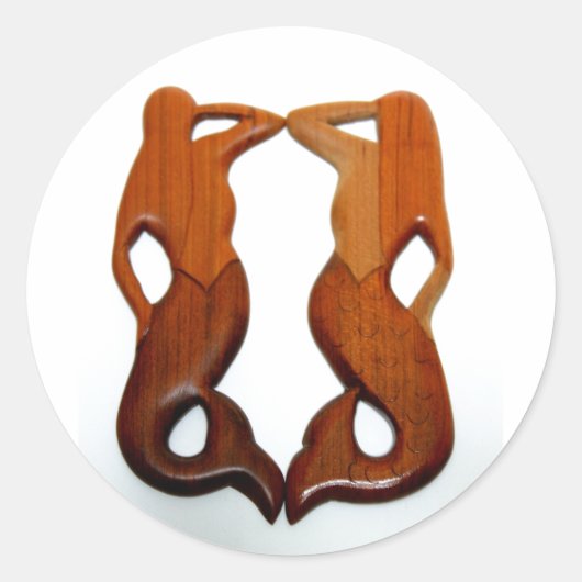 Sticker Rond deux sirènes d'observation (Devant)