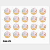 Sticker Rond Deux Sunshine Retro Super Rainbow Daisy (Feuille)