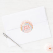Sticker Rond deux Super Pastel arc-en-ciel 2E anniversaire (Enveloppe)