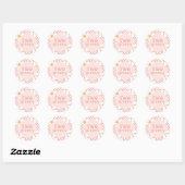 Sticker Rond Deux Super Pink Daisy Checker (Feuille)