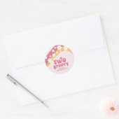 Sticker Rond Deux Super Retro Daisy Boho Rainbow (Enveloppe)