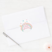 Sticker Rond Deux Super rétro été Rainbow (Enveloppe)