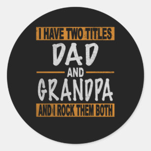 Sticker Rond Deux titres Papa Papi Rock Les deux père