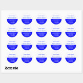 Sticker Rond Deux tons bleu et blanc Affaires / Profil (Feuille)