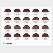 Sticker Rond Deux tons Brown et blanc II Business / Profil (Feuille)