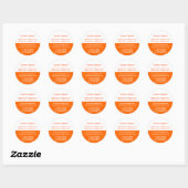 Sticker Rond Deux tons orange et blanc affaires / profil (Feuille)
