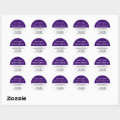 Sticker Rond Deux tons violet et blanc affaires / profil (Feuille)