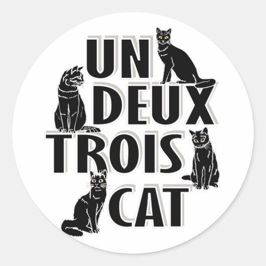 Sticker Rond Deux Trois Cat (Devant)