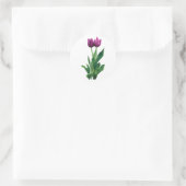 Sticker Rond Deux tulipes violettes (Sac)