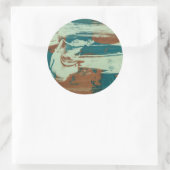 Sticker Rond Deux vers le nord (Sac)