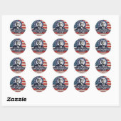 Sticker Rond Deuxième amendement de Trump (Feuille)