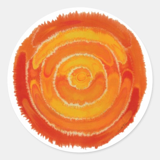 Sticker Rond Deuxième Chakra Healing Art #1 (Devant)