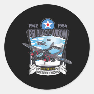 Sticker Rond Deuxième Guerre mondiale P61 Black Widow Fighter A
