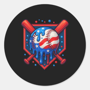 Sticker Rond (Devant Et Arrière) Crème De Glace À Dérive De Bas