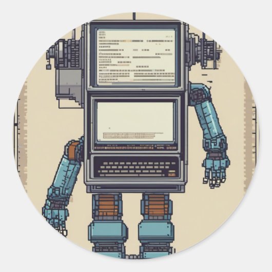 Sticker Rond Développeur de logiciels Programmeur codant Tech G (Devant)