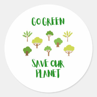 Sticker Rond Devenez écolo Sauvez notre planète