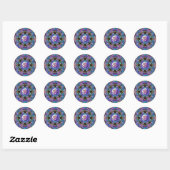 Sticker Rond Devenez le changement ~ Moon Mandala (Feuille)